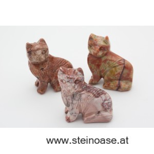 Katze Speckstein Gr.S
